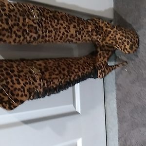 Anne Michelle animal print thigh high boots. Brand new. Never worn.